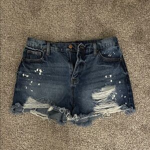 NOBO Dark Blue Distressed Jean Shorts NWOT!
